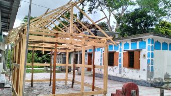 উজিরপুর মসজিদের ঈদগাহ ময়দান দখল করে দোকান নির্মাণ !