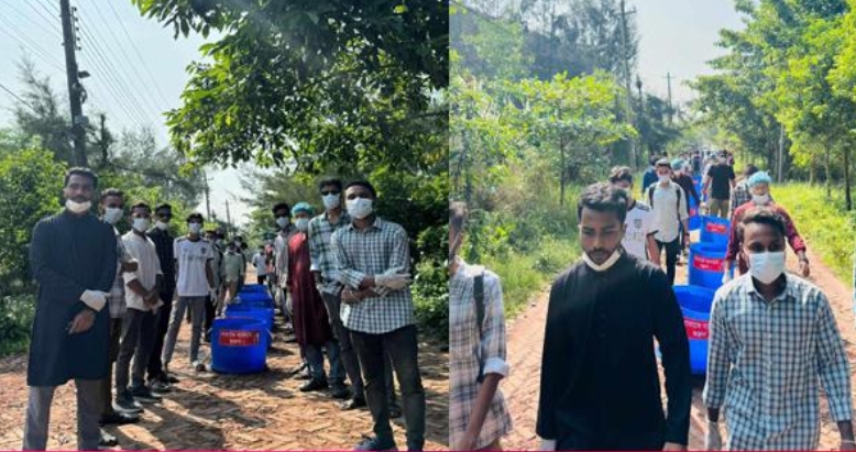 ববি ক্যাম্পাস পরিস্কার-পরিচ্ছন্নতা ও সৌন্দর্য বর্ধনে ছাত্রদল নেতা রাফির উদ্যোগ