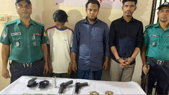 খিলক্ষেতে বিদেশি পিস্তলসহ তিনজন গ্রেফতার