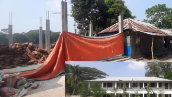 উজিরপুরে উচ্চ মাধ্যমিক বিদ‍্যালয়ের জমি দখল করে স্থাপনা নির্মান
