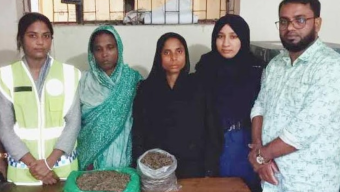 কাউনিয়ার চিহ্নিত মাদক ব্যবসায়ী জেসমিন ও সুমা বানারীপাড়ায় গাঁজাসহ আটক