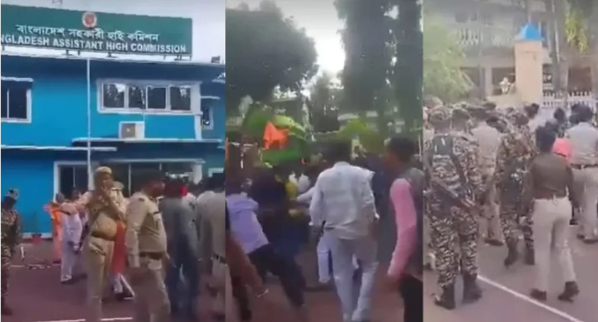 আগরতলায় বাংলাদেশ সহকারী হাইকমিশনে হামলা