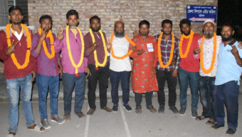বরিশাল সংবাদপত্র হকার্স ইউনিয়নের সভাপতি নেছার, সম্পাদক রিপন
