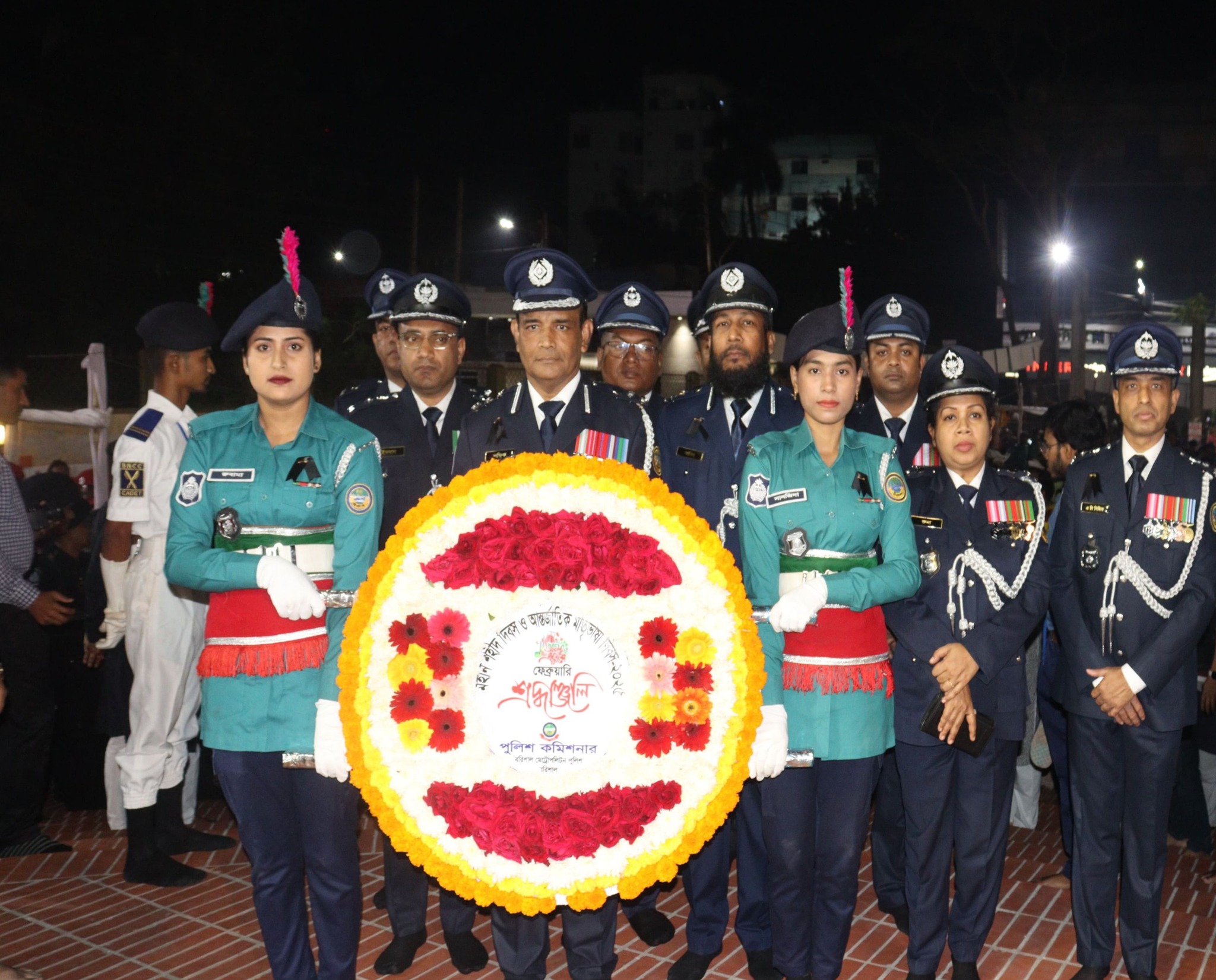ভাষা শহিদদের প্রতি বিএমপি কমিশনার শ্রদ্ধা