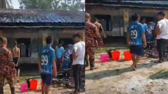 বরিশাল বিএম কলেজের ছাত্রাবাসের পরিত্যক্ত ভবনে আগুন