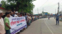 ঝালকাঠিতে পল্লী বিদ্যুৎ সমিতির অনিয়ম ও দুর্নীতির অভিযোগে মানববন্ধন