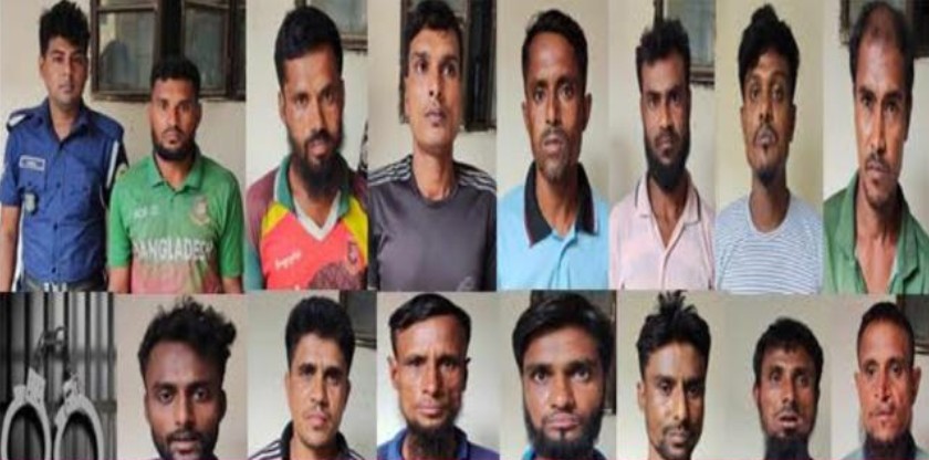 বরিশালে চরের মাটি অবৈধভাবে কেটে নেওয়ার অভিযোগে ৬ ট্রলারসহ আটক ১৪ শ্রমিক