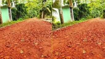 বরিশালে নিম্নমানের ইট দিয়ে সড়ক সংস্কার, বাধার মুখে কাজ বন্ধ করল এলজিইডি