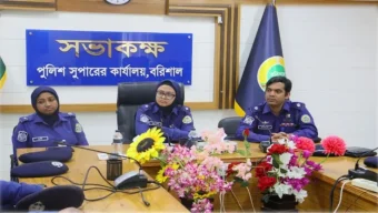 বরিশালে নবাগত পুলিশ সুপার ফারজানা ইসলাম যোগদান