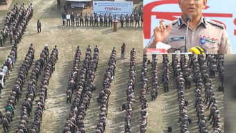 বরিশালে ত্রয়োদশ নির্বাচন উপলক্ষে বিএমপি কমিশনার ব্রিফিং প্যারেড অনুষ্ঠিত