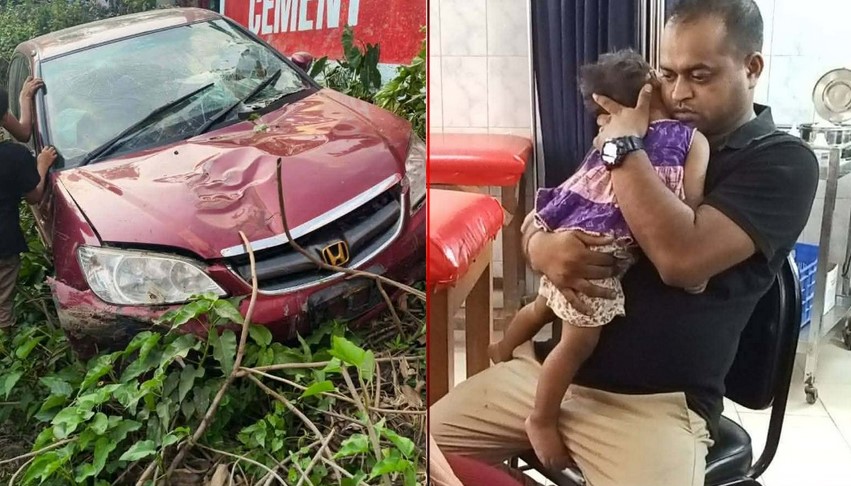 ঝালকাঠিতে প্রাইভেটকার খাদে পড়ে দেড় বছরের শিশুর মৃত্যু