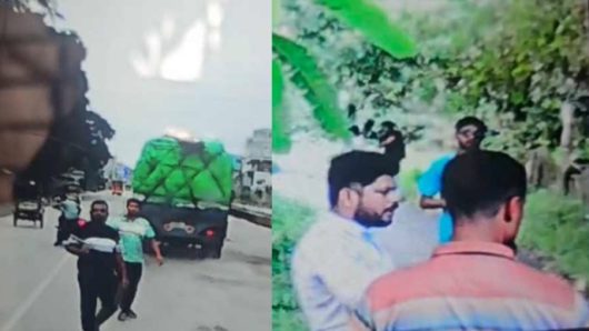 বরিশালে অবৈধ রেনুপোনাবাহী ট্রাক আটকে চাঁদা না পেয়ে লুট করে বিক্রি করলো ছাত্রদল