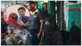 বরিশালে স্ত্রীর স্বীকৃতির দাবিতে স্বামীর বাড়িতে অনশনে তরুণী!