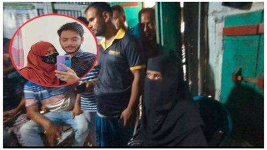 বরিশালে স্ত্রীর স্বীকৃতির দাবিতে স্বামীর বাড়িতে অনশনে তরুণী!