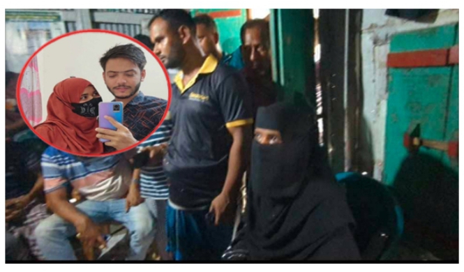 বরিশালে স্ত্রীর স্বীকৃতির দাবিতে স্বামীর বাড়িতে অনশনে তরুণী!