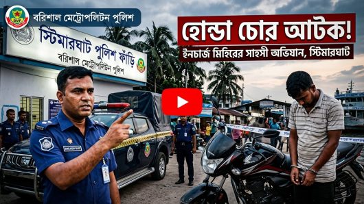 স্টিমারঘাট ফাঁড়ির ইনচার্জ মিহিরের সফল অভিযান: মোটরসাইকেলসহ আটক-১