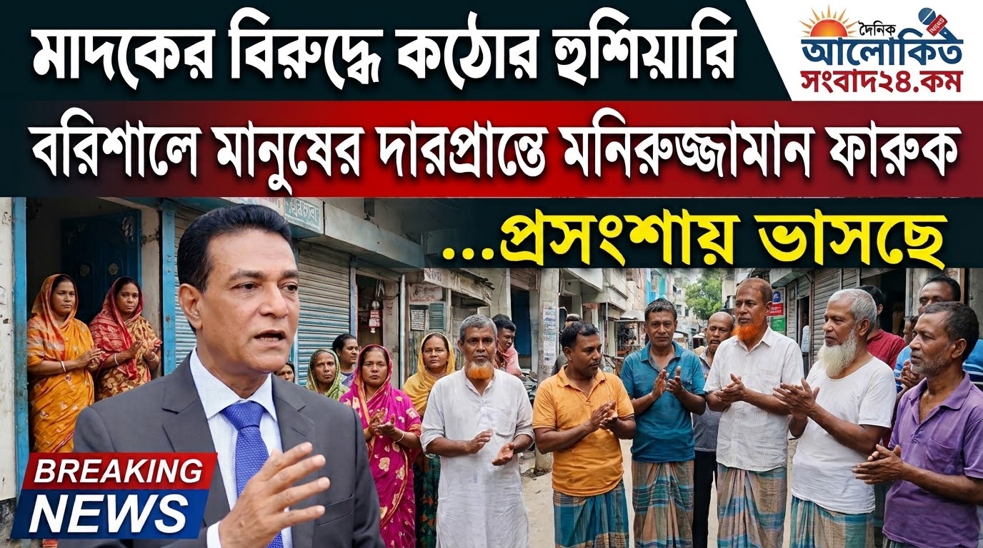 বরিশালে মাদকের বিরুদ্ধে ‘যুবসমাজ রক্ষায়’ মাঠে নামলেন বিএনপি নেতা মনিরুজ্জামান ফারুক