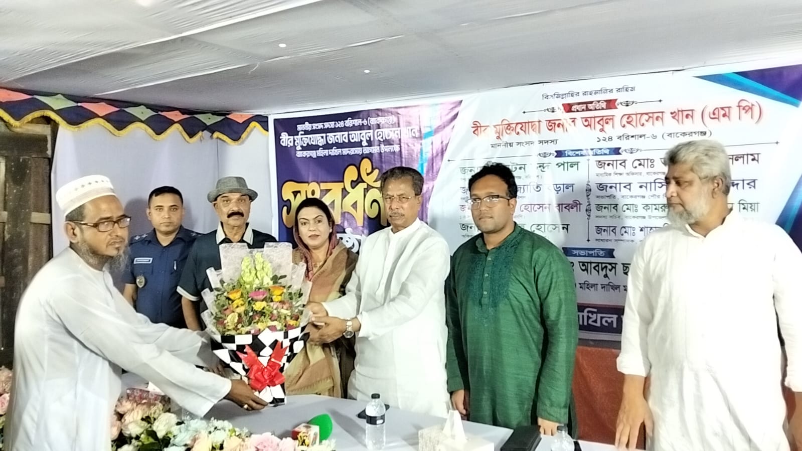 বাকেরগঞ্জে মহিলা দাখিল মাদ্রাসার সংবর্ধনায় এমপি আবুল হোসেন খান