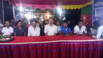 সুবিদপুরে পূজামণ্ডপে বিএনপি নেতা চেয়ারম্যান পদপ্রার্থী আবু হানিফের কুশল বিনিময়